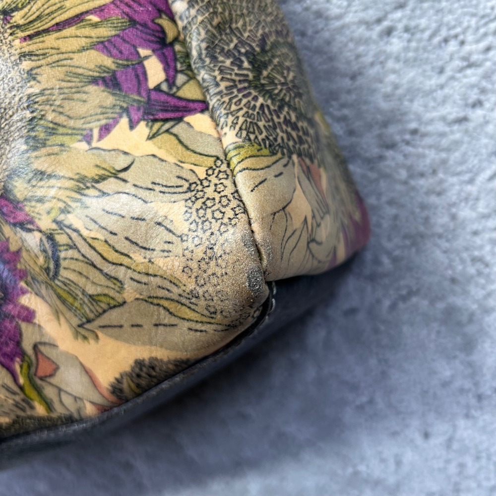 Patricia Nash Tote Shoulder Bag Sunflower Leather Top Handle Floral Beet P53201 - Picture 7 of 16
